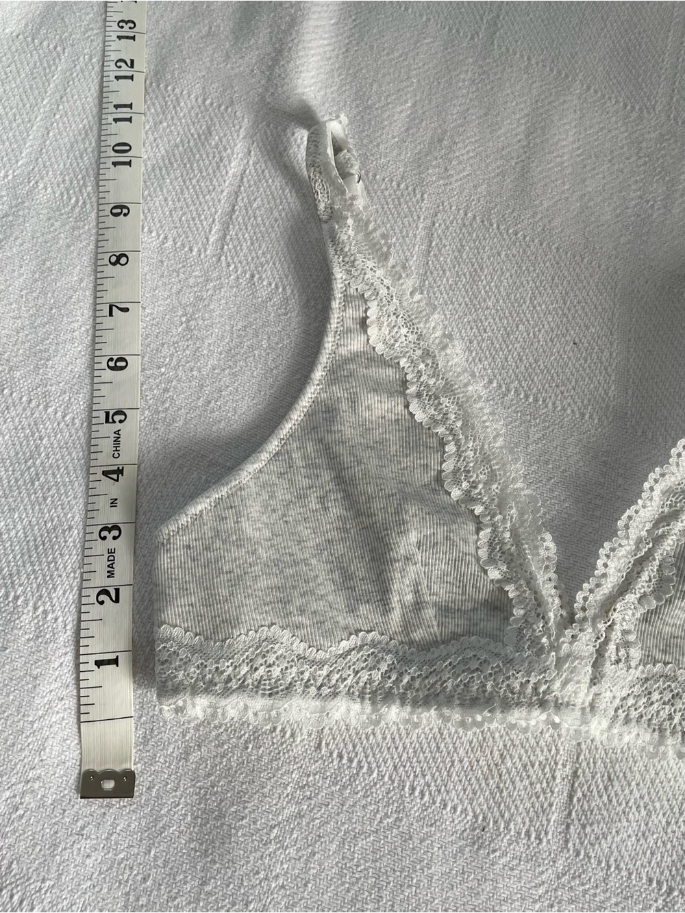 Free People Oh My Darling Plunge Bralette in Heather Grey Combo - Picture 8 of 8